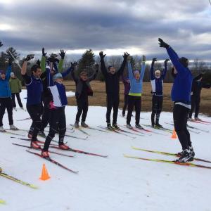Students get training in teaching cross-country skiing at Quarry Road Recreation Area in Waterville. Courtesy photo