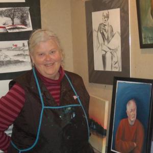Sally Giddings Smith in her studio gallery in East Boothbay. ART MAYERS/Boothbay Register
