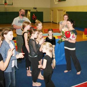 Muriel Corwin honored at the Wiscasset Parks and Recreation Department on March 29. Courtesy photo