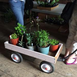 Savvy shoppers will make use of wagons provided at the Morris Farm Plant Show on Saturday, May 21 at the Morris Farm on Route 27/Gardiner Road in Wiscasset.