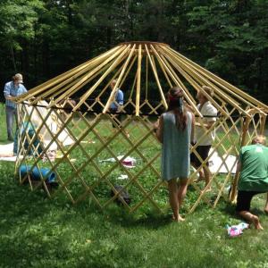 Building a yurt. Courtesy photo