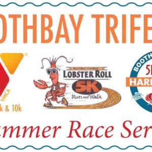 Logo of the Boothbay Trifecta Race Series. Courtesy of Lori Reyolds
