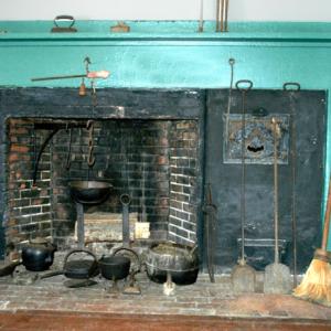 The original kitchen fireplace in the Old Jail in Wiscasset where the jailer’s wife prepared meals for as many as 50 inmates at a time. Children attending the summer program at the Old Jail in August will learn how this was done. Courtesy photo