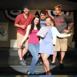 The 2016 Carousel Music Theater cast, front left, Laura Chamberlain and Jennifer Paganno; back, left: RIcky Marchese and Paul Urriola with music director T.C. Kincer. Courtesy of Lisa N. Best
2016 Carousel Music Theater cast