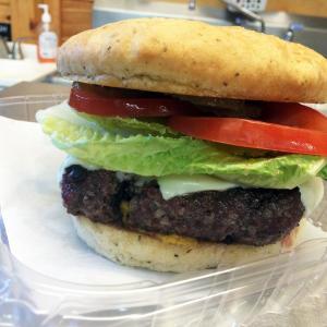 The 1 1/2 lb. Baby Monster Burger! Courtesy of Carla Chapman