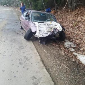 A Jan. 23 crash on Middle Road in Boothbay Harbor resulted in the arrest of a Wiscasset man. Courtesy of BHPD