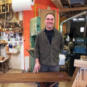 Eben Blaney in his studio in Edgecomb. SUZI THAYER/Boothbay Register
