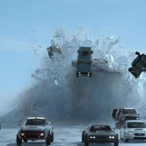 A scene from “The Fate of the Furious” playing at The Harbor Theatre. Courtesy of Jason Sheckley
