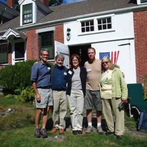 Pictured are, from left,Christopher Rice, Tomlin Coggeshall, Sarah Peskin, Tim Dinsmore, and Gretel Porter, Homestead tour guides pictured at the National Historic Landmark in 2013. Courtesy photo
