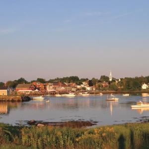 The Lincoln Home sits on the shores of the Damariscotta River, offering ever changing views of nature, the activities on the water, and the town of Damariscotta. Courtesy of Kim Traina.