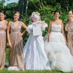 The newspaper received this photo earlier this year along with a note from the bride. According to her, her aunt recently found one of Joe Gelarden's columns online from 2015 where he interviews Miss Pig and asks about the wedding gown. The bride wrote: "It’s funny because my mother was the MOB (mother of the bride) in the story that asked the owner if she could dress the mailbox up as a surprise to me and to add that extra something special to my wedding weekend. The day of the wedding, I was SO late to leave to get to the church, but I HAD to take a picture with her! Anyway, I attached a picture for you of our wedding picture with the pig. We were so bummed out when she was taken down this winter, but glad it was only for some restoration work. I am so grateful to the owner because she really helped to make our day!" Courtesy of Rochelle Ferreira