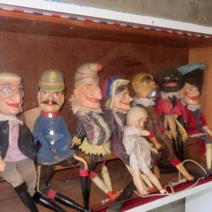 A rare complete set of Punch and Judy puppets (Germany c. 1900) from a special exhibit of toys at the Pownalborough Court House will welcome visitors until Columbus Day. Courtesy photo