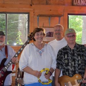 The musical group Salty Dogs is to play at Sunday’s fundraiser for the Wiscasset Library. From left are Ray Dallaire, Liz Kinsman, Bert Breton and Allan Swain. Courtesy photo