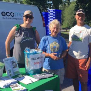 Communications Manager Lisa Wolff, left, Woolwich Selectman Allison Hepler and Solid Waste and Recycling Chair Jonathan Appleyard. Courtesy photo