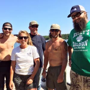 The Glidden Point team: Zak Kuras, left, Kelsey Kraft, owner Ryan McPherson, Jonathan Turcotte and Uncle Pete Argentieri. SUZI THAYER/Boothbay Register