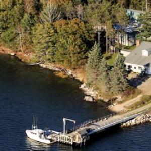 The Darling Marine Center, including the long pier and the research vessel, both slated for replacement in the draft strategic plan. Courtesy of the Darling Marine Center