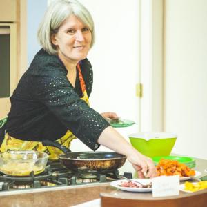 Karen Kleinkopf in the FARMS kitchen. Courtesy photo