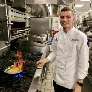 Executive Sous Chef Nathaniel Adam in his kitchen at the Boothbay Harbor Country Club. Courtesy of Michelle Amero