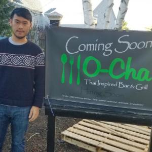 Pongsakorn “Job” Hanjitsuwan, in front of what will be his new Thai-inspired restaurant O-Cha, in Damariscotta. Courtesy of Pongsakorn Hanjitsuwan