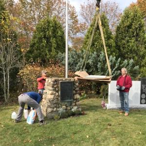 Work has begun on Tanner Square in Woolwich. Courtesy of Allison Hepler.