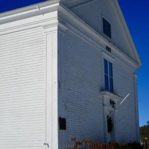 The 1757 Nequasset Meeting House is still used for occasional community gatherings in Woolwich. PHIL DI VECE/Wiscasset Newspaper
