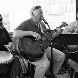 Chris and Dave Gagne and Dan Grish performing at McSeagull’s. Courtesy of Chris Gagne