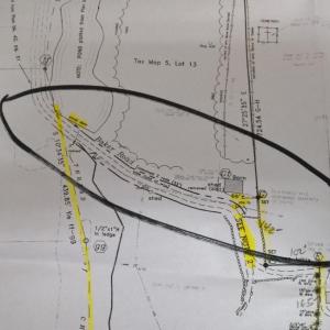 Map included in court documents showing a section of property in Westport Island that has been the subject of a lawsuit.