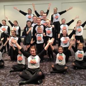 Boothbay’s Y-Arts students at the Junior Theater Festival last month. Courtesy of Emily Mirabile