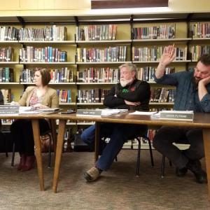 The School Committee votes on a plan to make up three snow days for Wiscasset. Left to right, Chairman Michael Dunn, Superintendent of Schools Heather Wilmot, Glen Craig and Jason Putnam. KATRINA RICKERMANN/Wiscasset Newspaper
