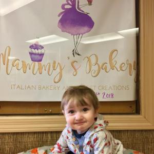 Elijah, Jessica Deshiro and Gabriel McCoy’s 1-year old son, at his mother’s new bakery in Damariscotta. SUZI THAYER/Boothbay Register