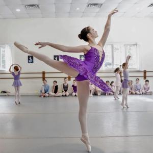 Sophia Gudroe as a Fairy Godmother attendant in the upcoming ballet “Cinderella” in Topsham. Courtesy of Erin Little Sophia Gudroe