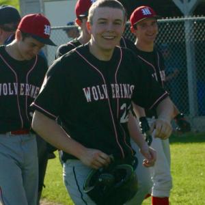 Hayden Dunning is all smiles after hitting the Wolverines’ first home run of the season against Mountain Valley Wednesday. PHIL DI VECE/Wiscasset Newspaper