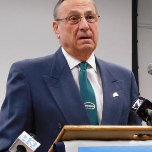 Governor Paul LePage at an unrelated event in Belfast in January. (photo by Erica Thoms)