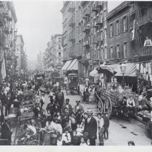 Immigration New York City street scene. Courtesy of Mal Gormley