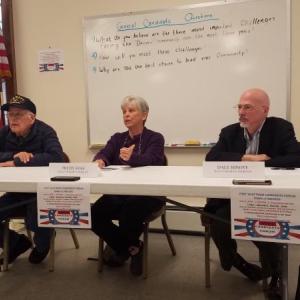 The three candidates for first selectman in Dresden. From left: John Ottum, Trudy Foss and Dale Hinote. KATRINA RICKERMANN/Wiscasset Newspaper