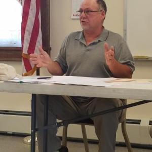 Selectman and Road Commissioner Allan Moeller Sr. defends the numbers for the Highway Accounts. KATRINA RICKERMANN/Wiscasset Newspaper