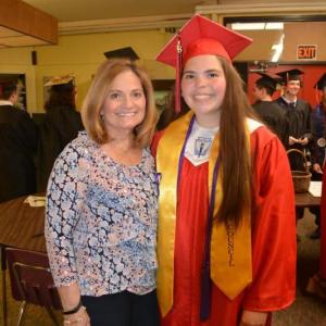 Deb Pooler with Corey Campbell at graduation. Courtesy of Tracey Campbell