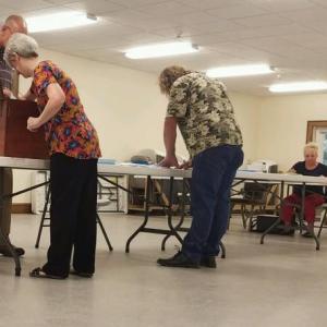 Counting gets underway in Dresden. KATRINA RICKERMANN/Wiscasset Newspaper