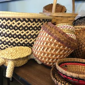 A collection of baskets woven by Judy Dow. Dow will be teaching two basket-making workshops at DRA on July 19 and 20. Courtesy photo