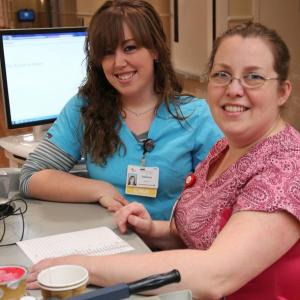 Melissa Prentice, left, and Jill Simmons both graduated from LincolnHealth’s CNA class and currently work at Cove’s Edge in Damariscotta. Applications for the fall CNA class are being accepted through Friday, Aug. 10. Courtesy of LincolnHealth