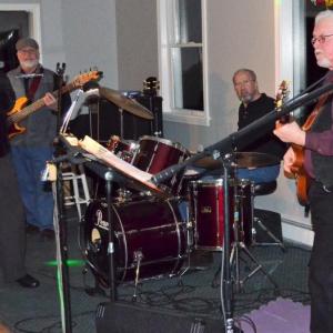 The musical group Salty Dogs plays again this year at fundraiser for Wiscasset Library. Pictured from left are Liz Kinsman, Ray Dallaire, Bert Breton and Allan Swain. Courtesy photo