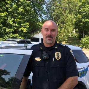 Wiscasset Police Sgt. Craig Worster, outside the station July 27, will take part in National Night Out at Wiscasset Community Playground Tuesday night, Aug. 7. SUSAN JOHNS/Wiscasset Newspaper