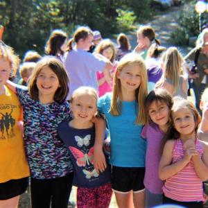 Kids enjoying race day at Hidden Valley Nature Center. Courtesy of Midcoast Conservancy