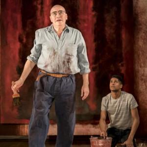 A scene from “Red” with Alfred Molina and Alfred Enoch. Photo by Johan Persson