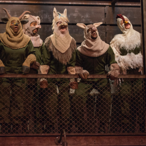 A scene from George Orwell’s “Animal Farm” on stage at the Chocolate Church Nov. 2. Courtesy of the venue