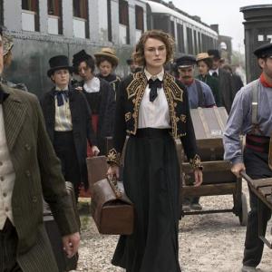 Keira Knightley and Dickie Beau in a scene from the biographical drama "Colette" playing this weekend at Harbor Theater. Courtesy of Jason Sheckley