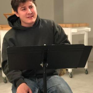 Roosevelt (Robo) Bishop rehearsing with fellow cast members in “Crimes of the Heart” going up Nov. 15-17 at Lincoln Theater. Courtesy of Andrew Fenniman