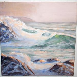 Herb Smith painted “Surf” in acrylics for the Art in the Square show in 2017. This year’s show opens Friday, Nov. 23. File photo Herb Smith