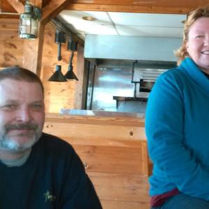 Jeff and Jen Jones take a break from setting up their new restaurant at 25 Union St. in Boothbay Harbor. JANE CARPENTER/Boothbay Register