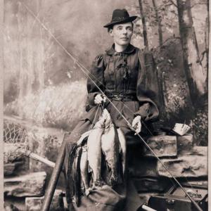 A portrait of Cornelia “Fly Rod” Crosby attributed to photographer Edwin R. Starbird from the collections of the Maine State Museum.